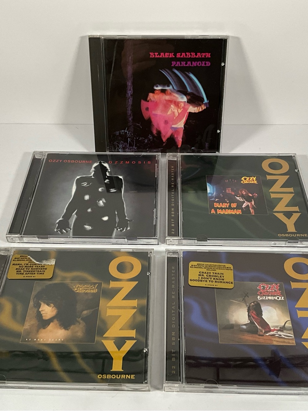 Ozzy Osbourne 5 CD Lot - Ozzmosis, Paranoid And 3 Other CDs
